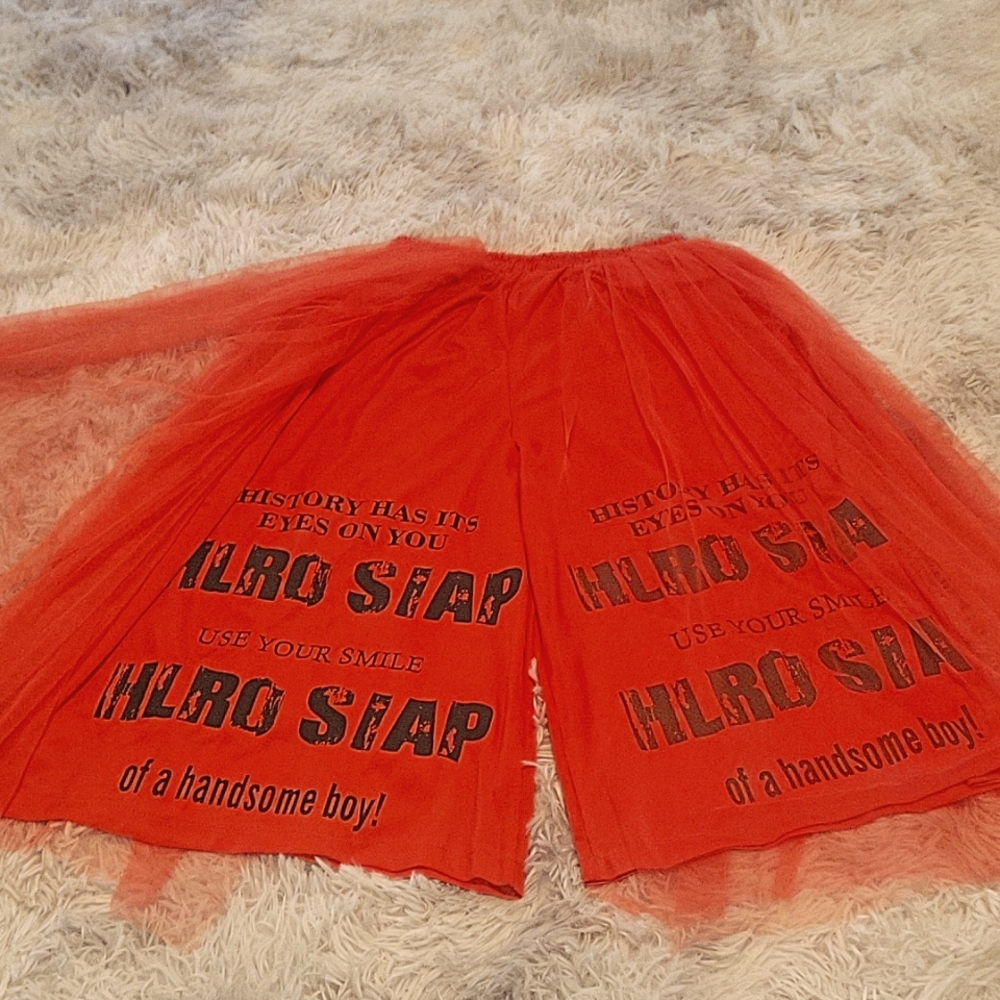 NEON ORANGE TULLE GAUCHOS